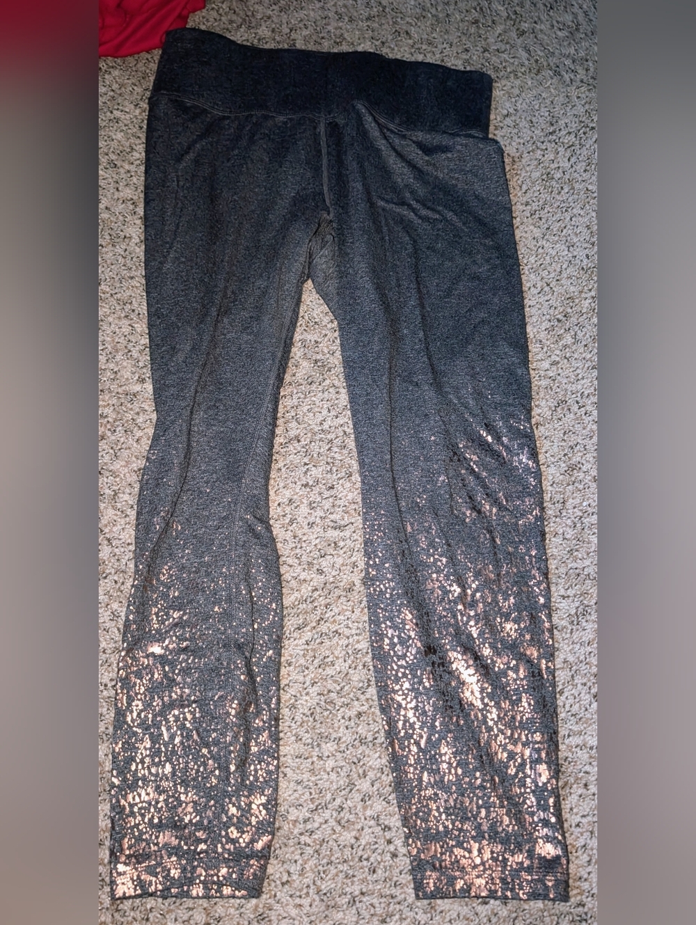 Livi active Gray/Rose Gold Sparkle Leggings